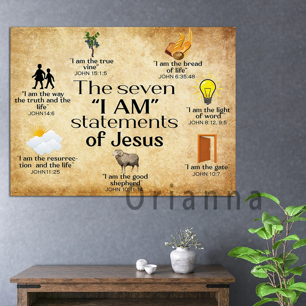 

Seven Statemens Of Jesus Jesus Said I Am The Way The Truth The Life Life Of World Christian Inspirational Wall Art Prints Poster