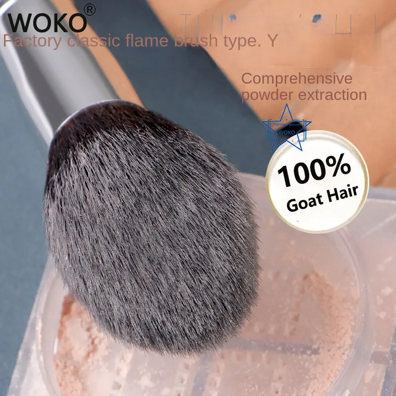 

M401 Goat Hair Setting Powder Brush Face Contour Sculpting Makeup Brush Tapered Highlighter Silhouette Blending Cosmetic Tool