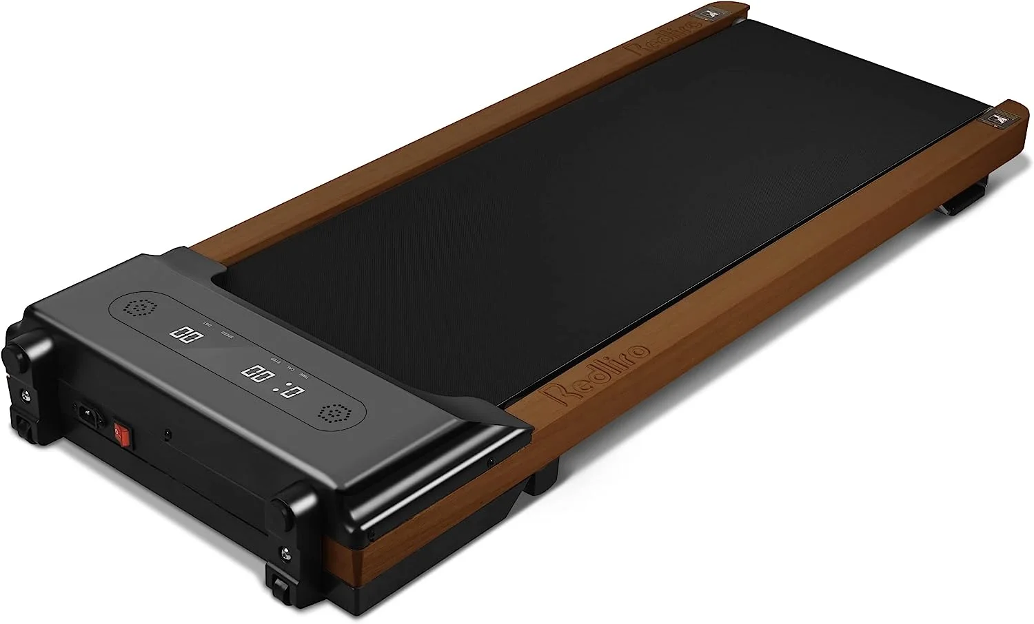 Walking Pad, Wood Under Desk Treadmill 300 lb Installation-Free Home Use 2.25HP, Brown