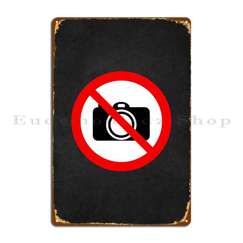 

Нет Cmaera Предупреждение Sign Metal Sign Club Garage Design Жестяная Табличка на гараж постер