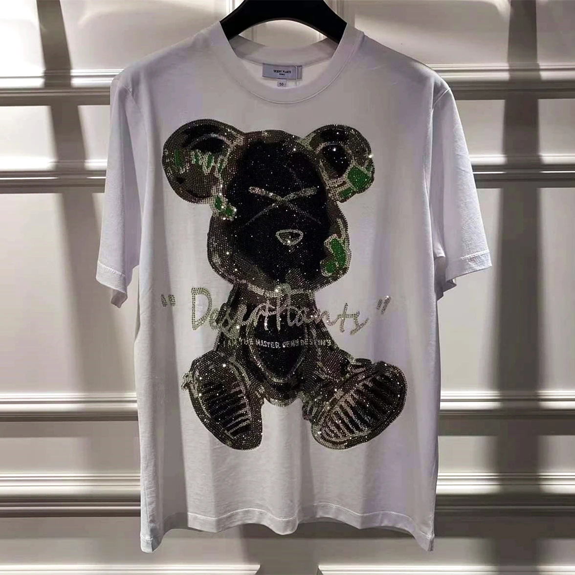 

Футболка женская оверсайз с круглым вырезом и коротким рукавом, из хлопка