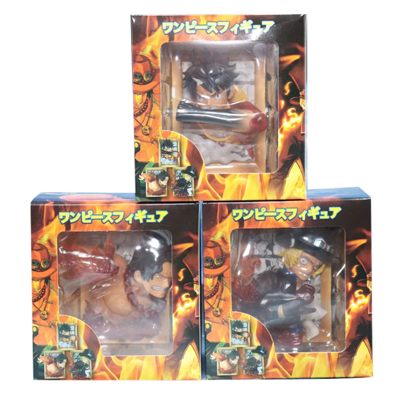 

One piece 11-13cm super hot blooded animation Monkeydluffy Roronoa Zoro Photo frame model PVC Artwork