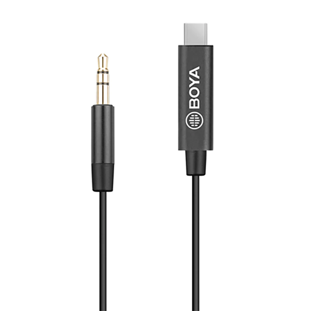 

BOYA BY-K2 3.5mm TRS to Type-C Adapter Cable for HUAWEI OPPO VIVO XIAOMI Android Connect to Camera Microphone BY-WM4 BY-WM8 Pro