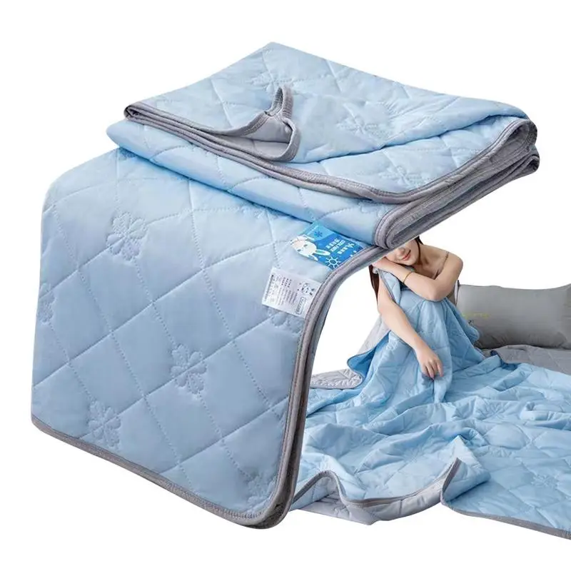 

Dream Chill Cooling Blanket Silky Air Condition Comforter Lightweight Cooled Summer Quilt With Double Side Cold & Cooling Fabric
