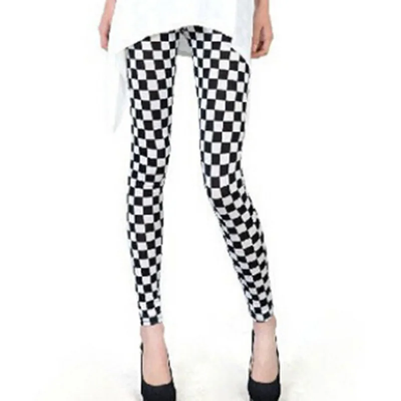 

Sexy Black White Stripes Leggins Women Thin Legging Digital Slim Floral Printed Women Leggings Casual Sportwear Legins Women