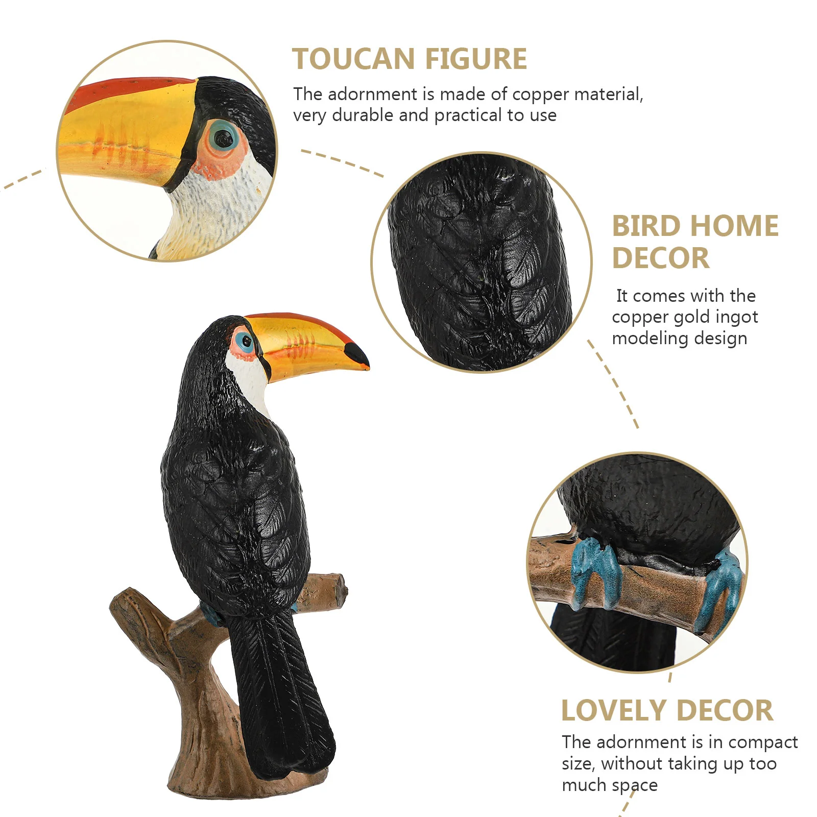 Имитация тукана фигурка модель игрушки креативные настольные украшения