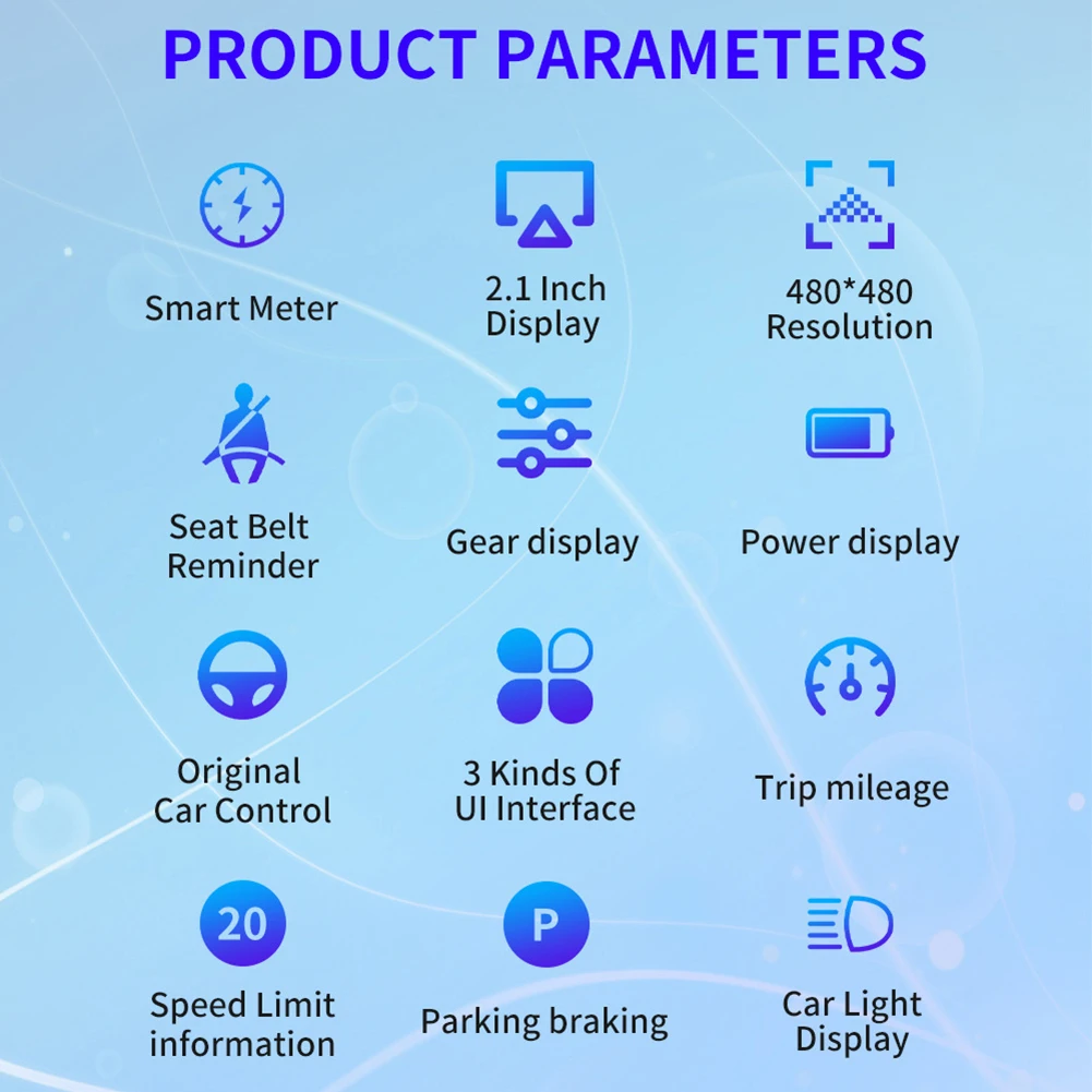 

Brand New Digital LCD Meter Digital LCD Instrumentation Plug And Play Simple Installation For Tesla Model Y Display