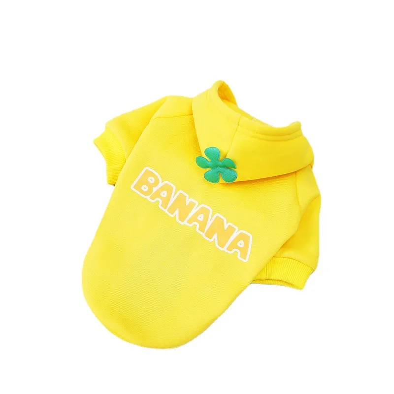 

Однотонные повседневные толстовки с изображением фруктов для собак, одежда для кошек, домашних животных, одежда для собак, милая осенне-зим...