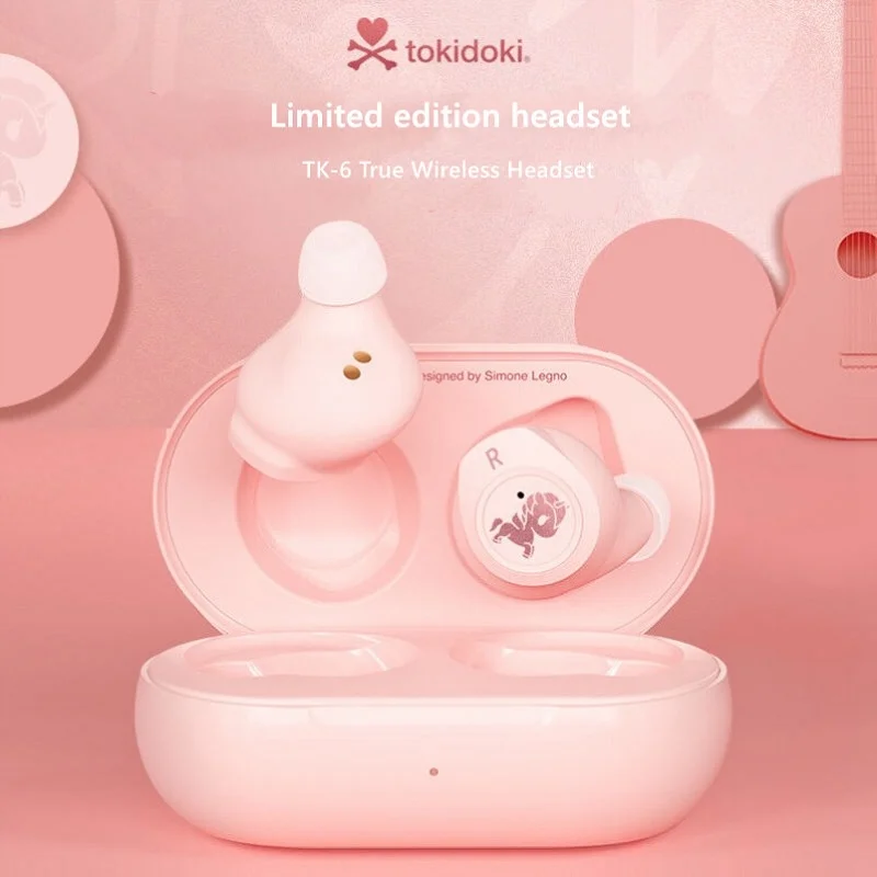 

Disney Tokidoki Pink Cute Wireless Bluetooth In-Ear Earbuds Gaming Headset IPX6 Waterproof Earplugs Earphones Low Latency