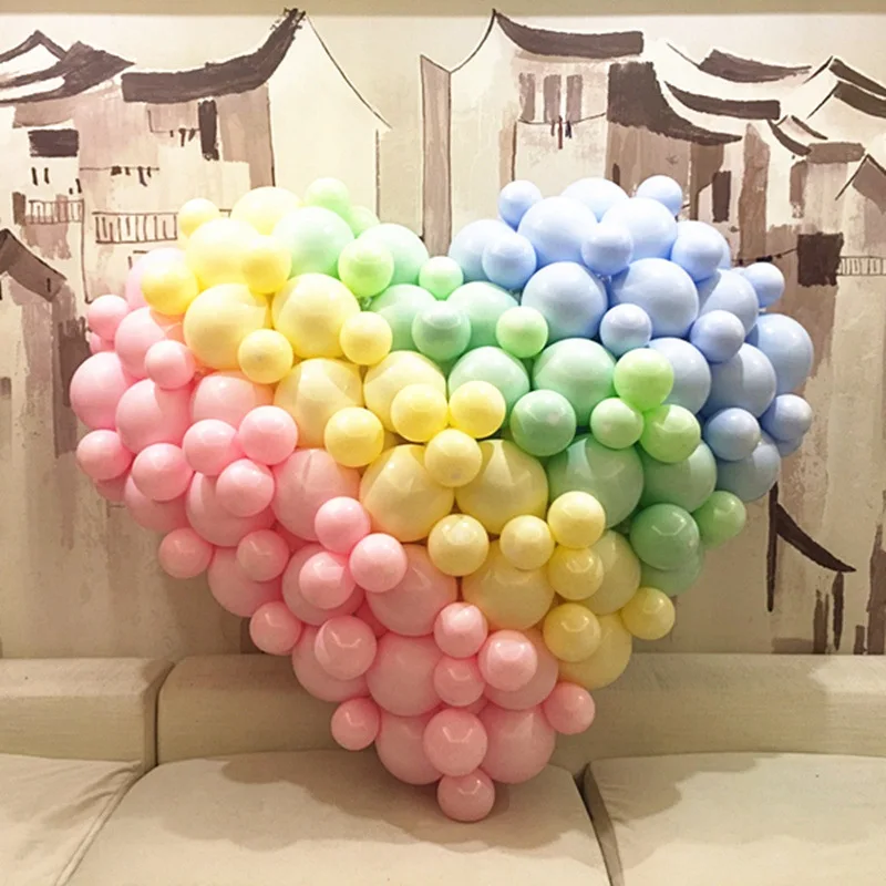 Цветные воздушные шары Macaron наборы из 100 шт. новинка 2022 года милые конфеты детские