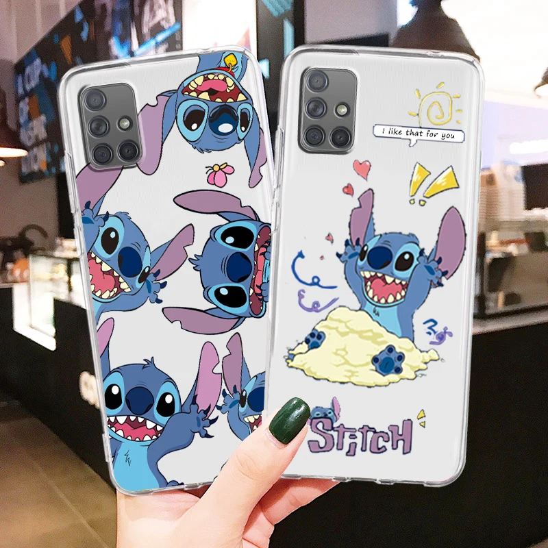 

Lilo Stitch Disney Cool Transparent Phone Case For Samsung A73 A72 A71 A53 A52 A51 A42 A33 A32 A23 A22 A21S A13 A04 A03 5G