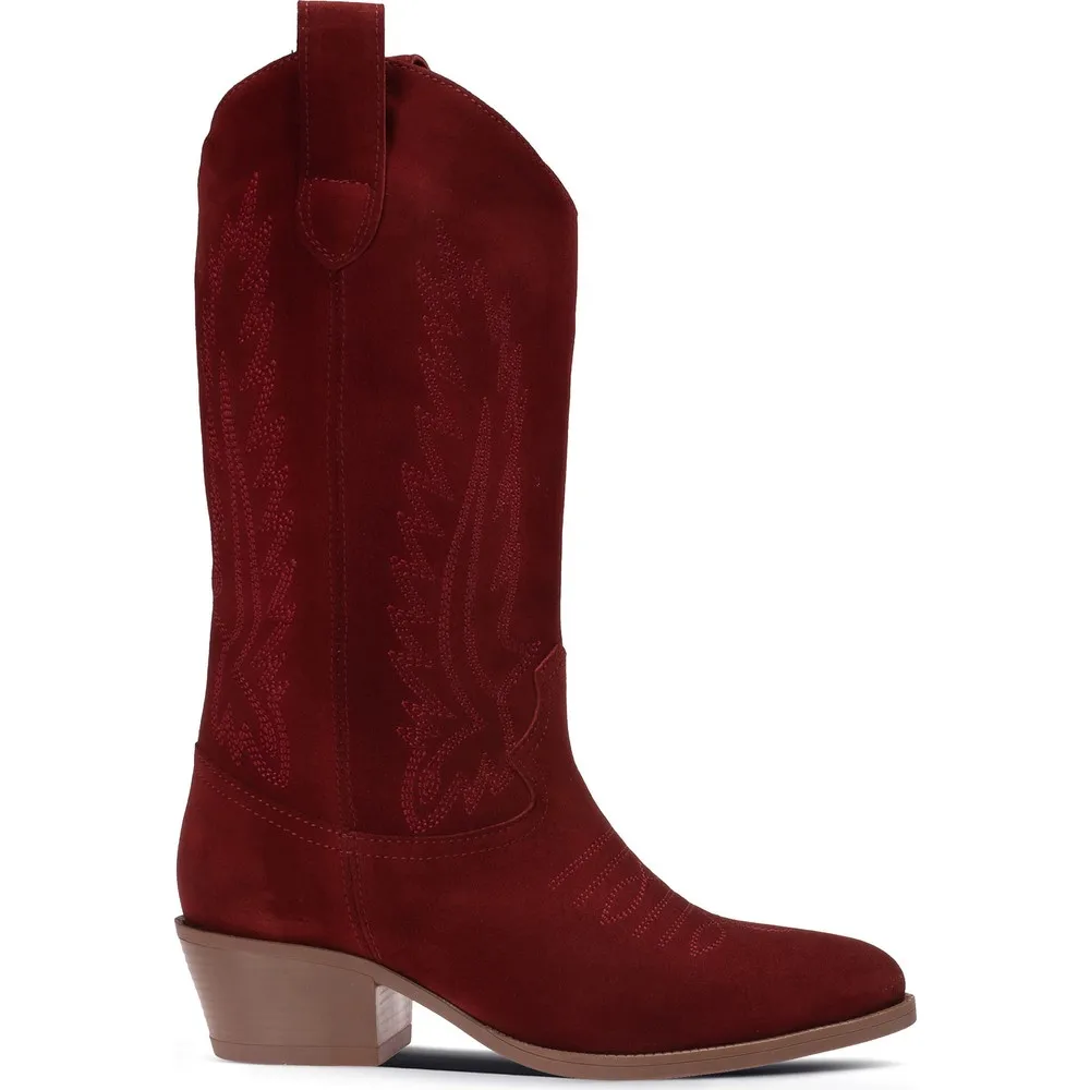 

Dorlie Suede Maroon Women 'S Boots