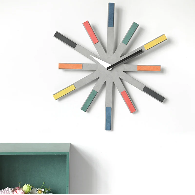 

Silence Wall Clocks Wooden Living Room Nordic Home Fashion Creativity Wall Clocks Modern Simple Wandklok Decorate ART EK50bgz