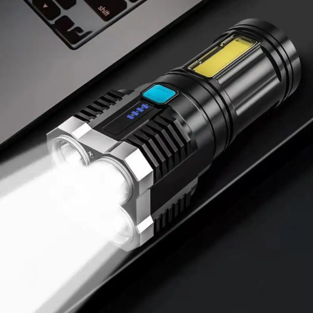 

Яркий фонарик для кемпинга, яркий Яркий яркий фонарик, яркий USB-фонарик для дальнего радиуса действия, Многофункциональный портативный фона...