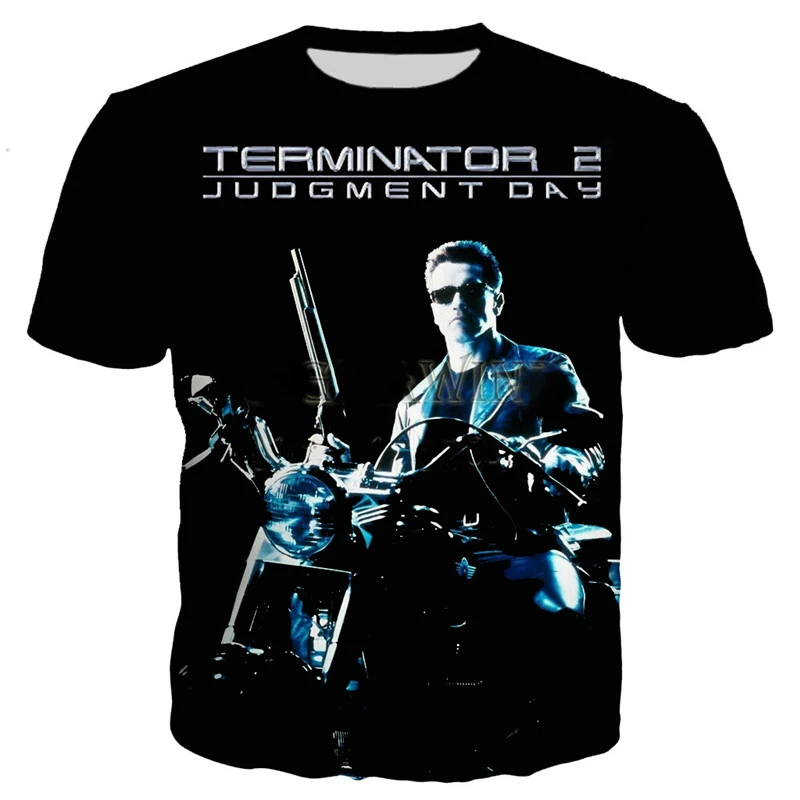 

Fashion Movie Terminator Arnold Schwarzenegger T Shirt Men Women 3D Printed T-shirt Harajuku Style Tshirt Streetwear Tops