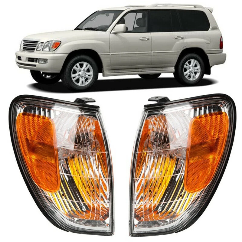 Car Front Corner Light Side Turn Signal Lamp Clear Lights Parts For Lexus LX470 1998-2007 Yellow