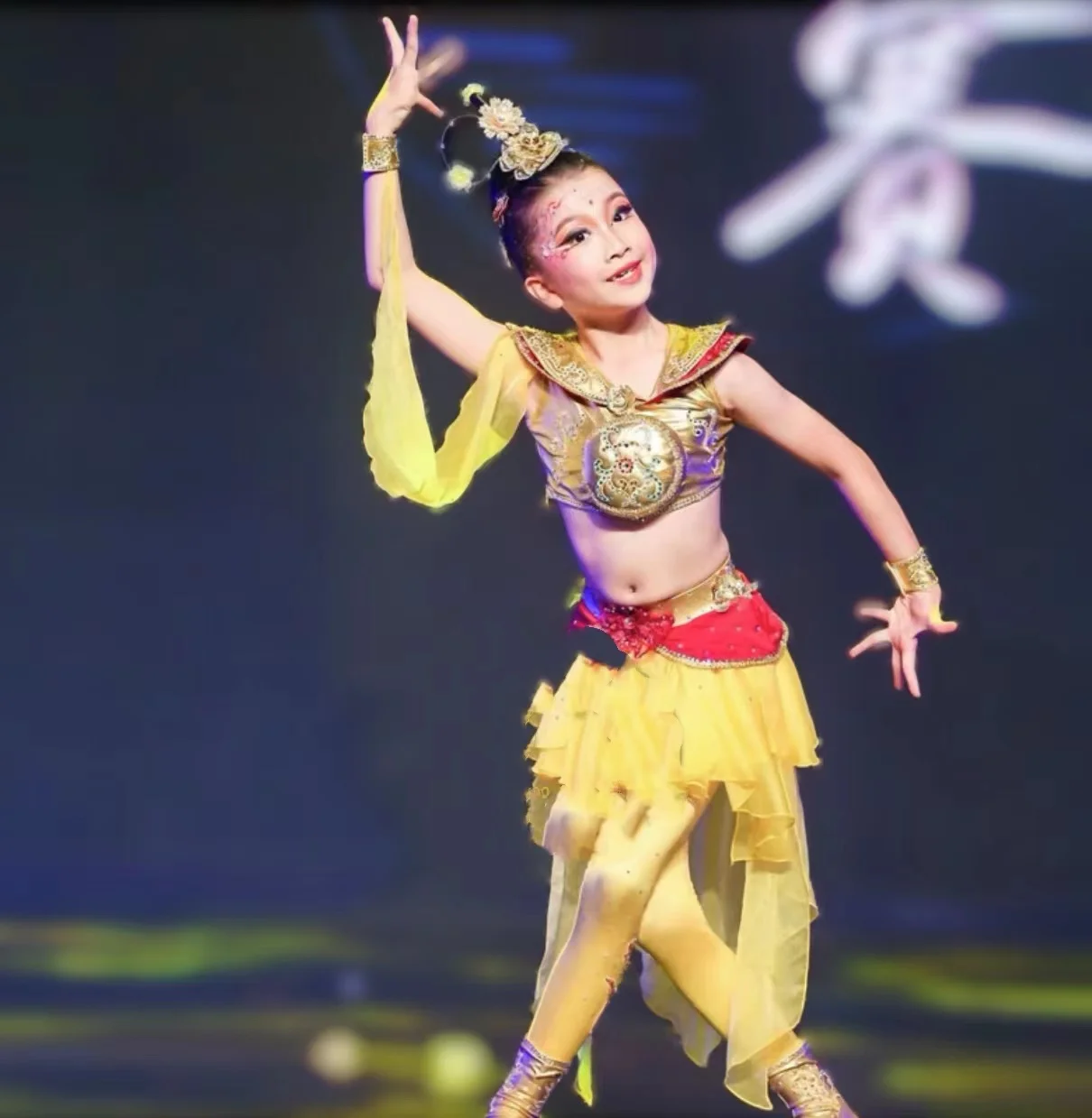 Детский женский танцевальный костюм Dunhuang для классических танцев летающий