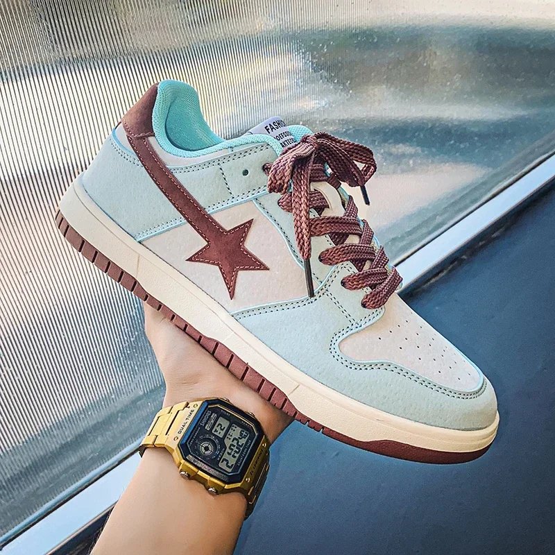 Теннисные туфли унисекс в стиле ретро мужские и женские стильные звезды панк