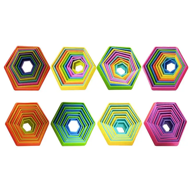 

3D Magic Star Spiral Toy Children's Spiral Stereoscopic Illusion Hexagon Meteoroid Toy Variety Magic Star Children's Educational