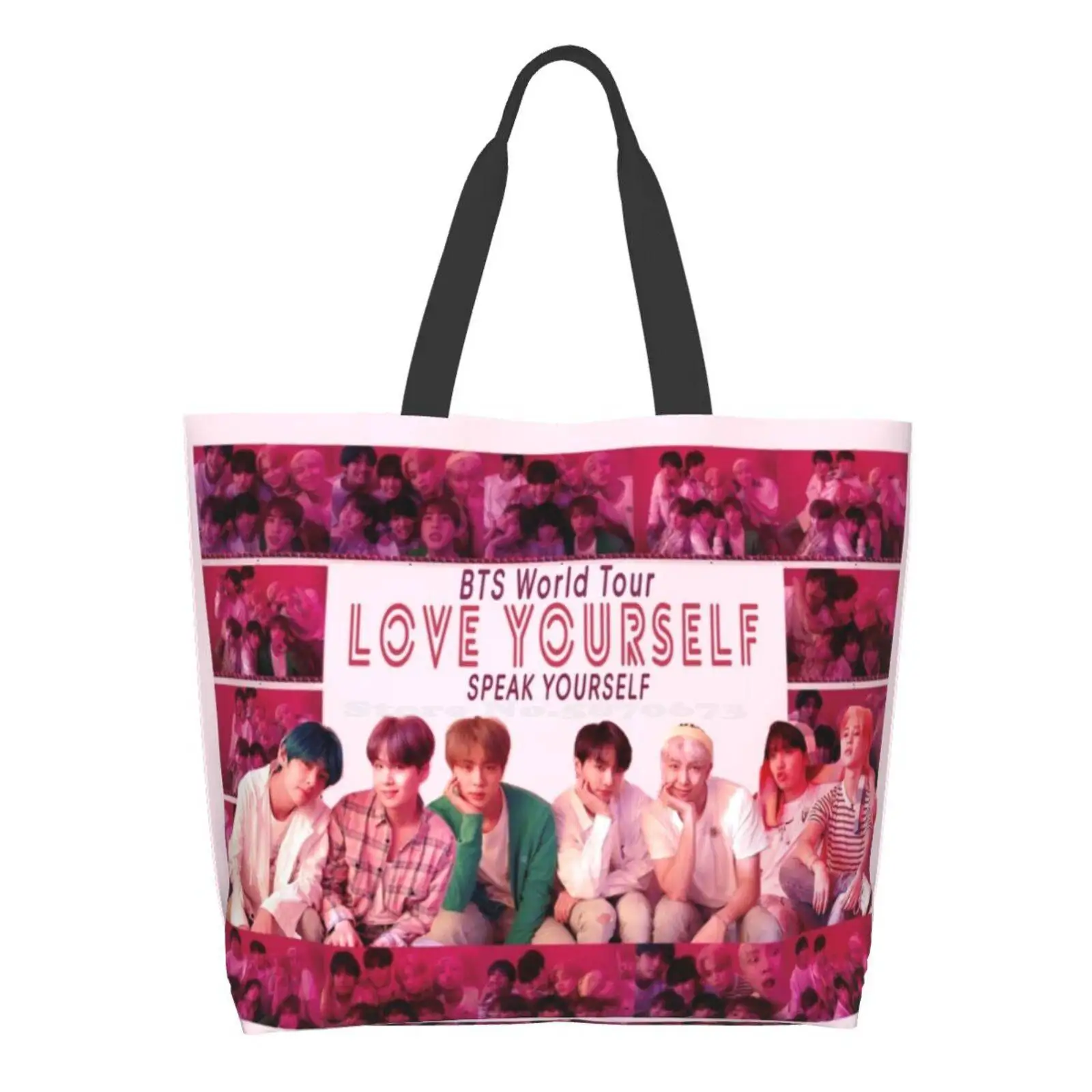 

World Tour Reusable Shopping Bag Tote Large Size Love Yourself Speak Yourself Persona Ly World Tour Answer Tear Her Kim Seokjin
