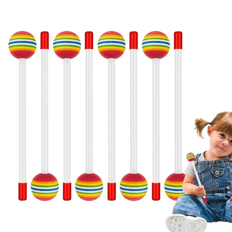 

Детские барабанные палочки 8 шт., барабанные палочки для леденцов, интерактивные ручки, радужные палочки