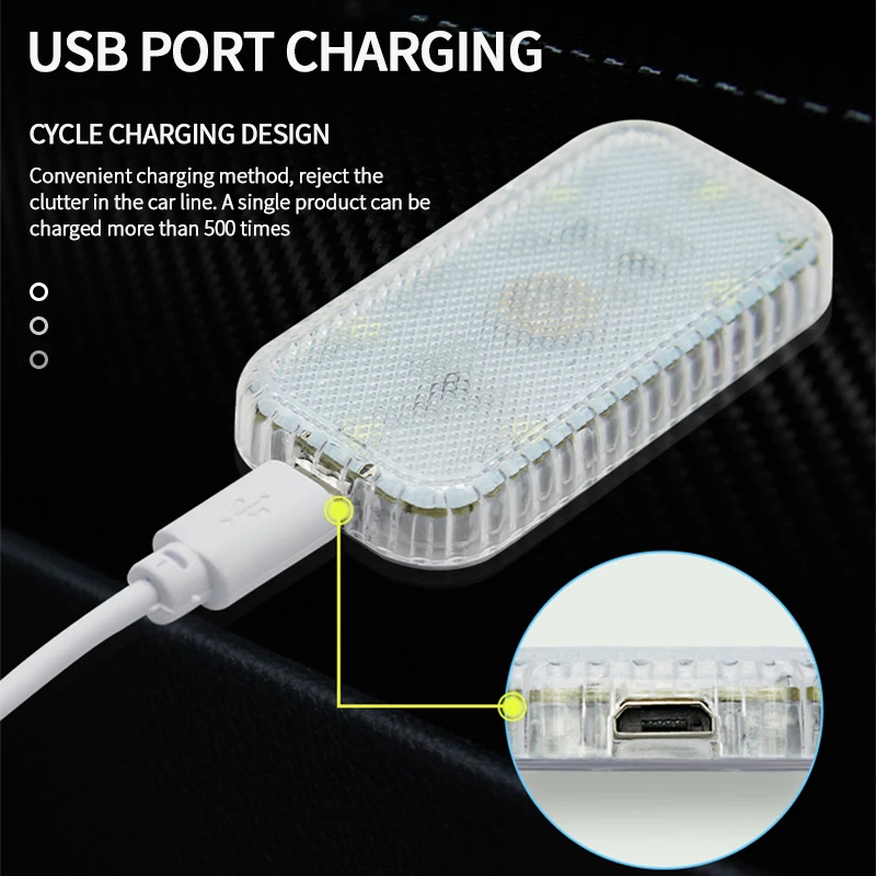 1/2/4 шт. магнитные Автомобильные светодиодные сенсорные лампы s USB Внутреннее