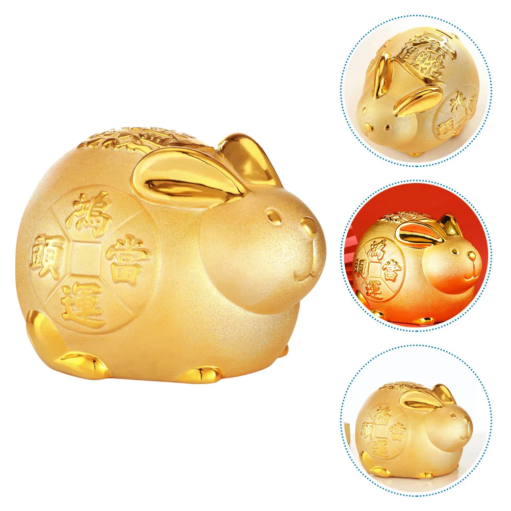 

Ceramic Rabbit Model Bunny Piggy Bank Unbreakable Jar Ceramic Bunny Adorn