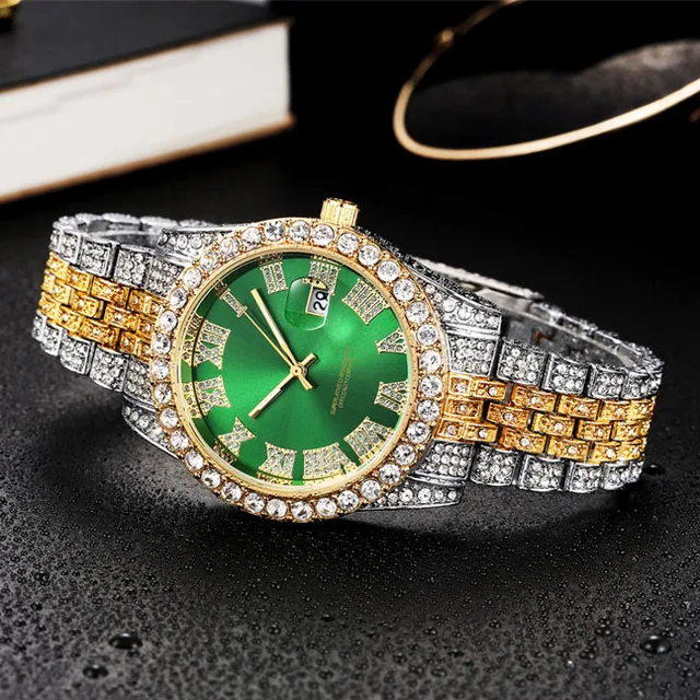 Diamond Women's Watches Gold Wrist Watch Luxury Rhinestone Bracelet 3