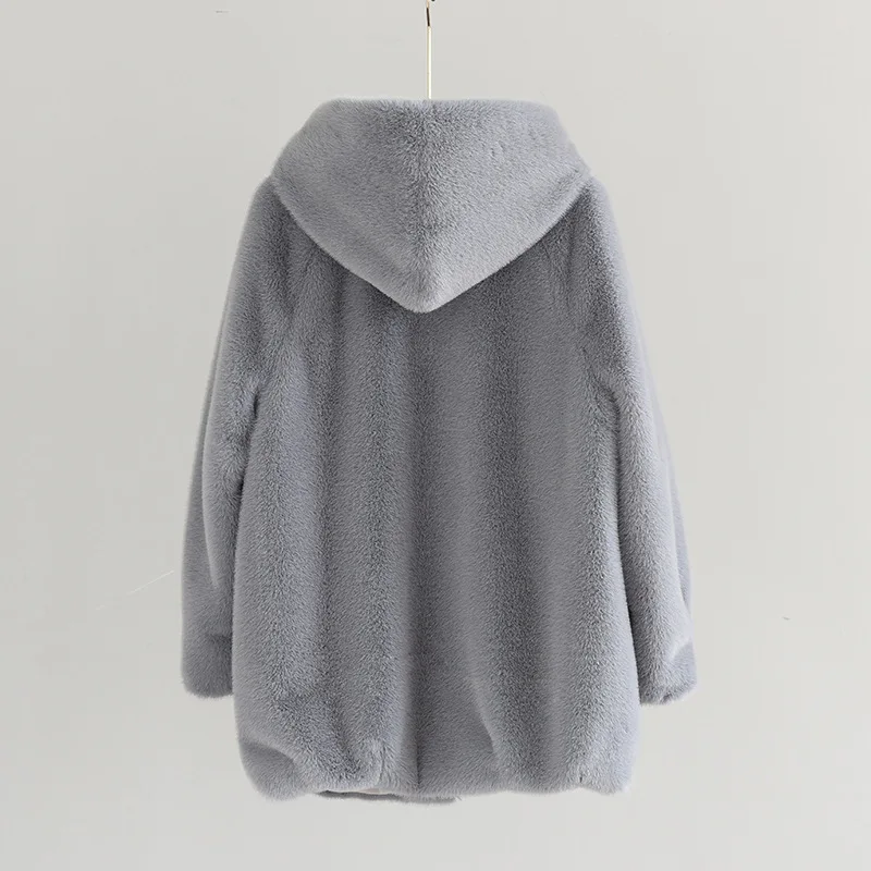 Panic Buying Jackets Women's Winter Coats Fur Mink Fur Thick Winter High Street Other Slim Real Fur Winter Jackets 2022 Woman