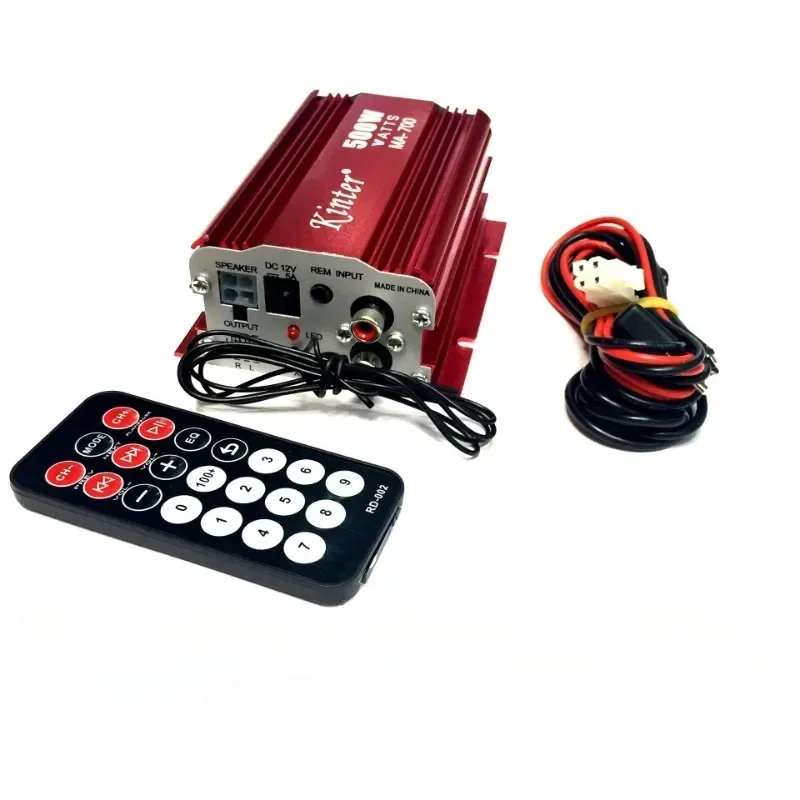 for Kinter MA-700 Auto Car 2 Channels Audio AMP Amplifier Support USB MP3 FM Input with Remote Control Motorcycle Boat