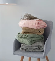 knitted american style thick needle knitted line woven blanket sofa cover shawl knee plush blanket sofa blanket weighted blanket