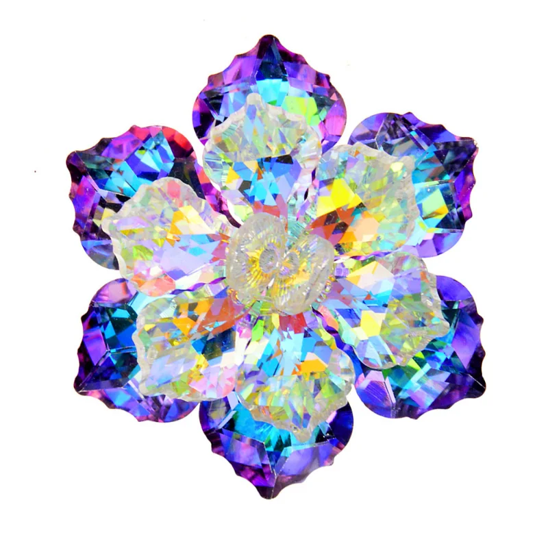

Shining Crystal Flower Brooches for Women 14- Color Beauty Office Party Wedding Brooch Decoration Pin Gifts