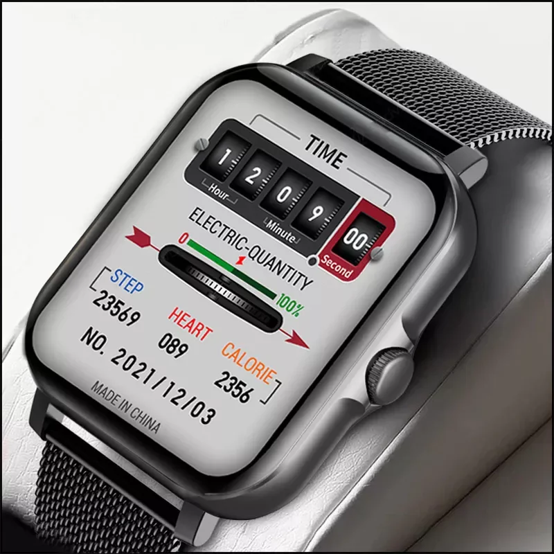 

2022 New Bluetooth Answer Call Smart Watch Men Full Touch Dial Call Fitness Tracker IP67 Waterproof Smartwatch men women +Box