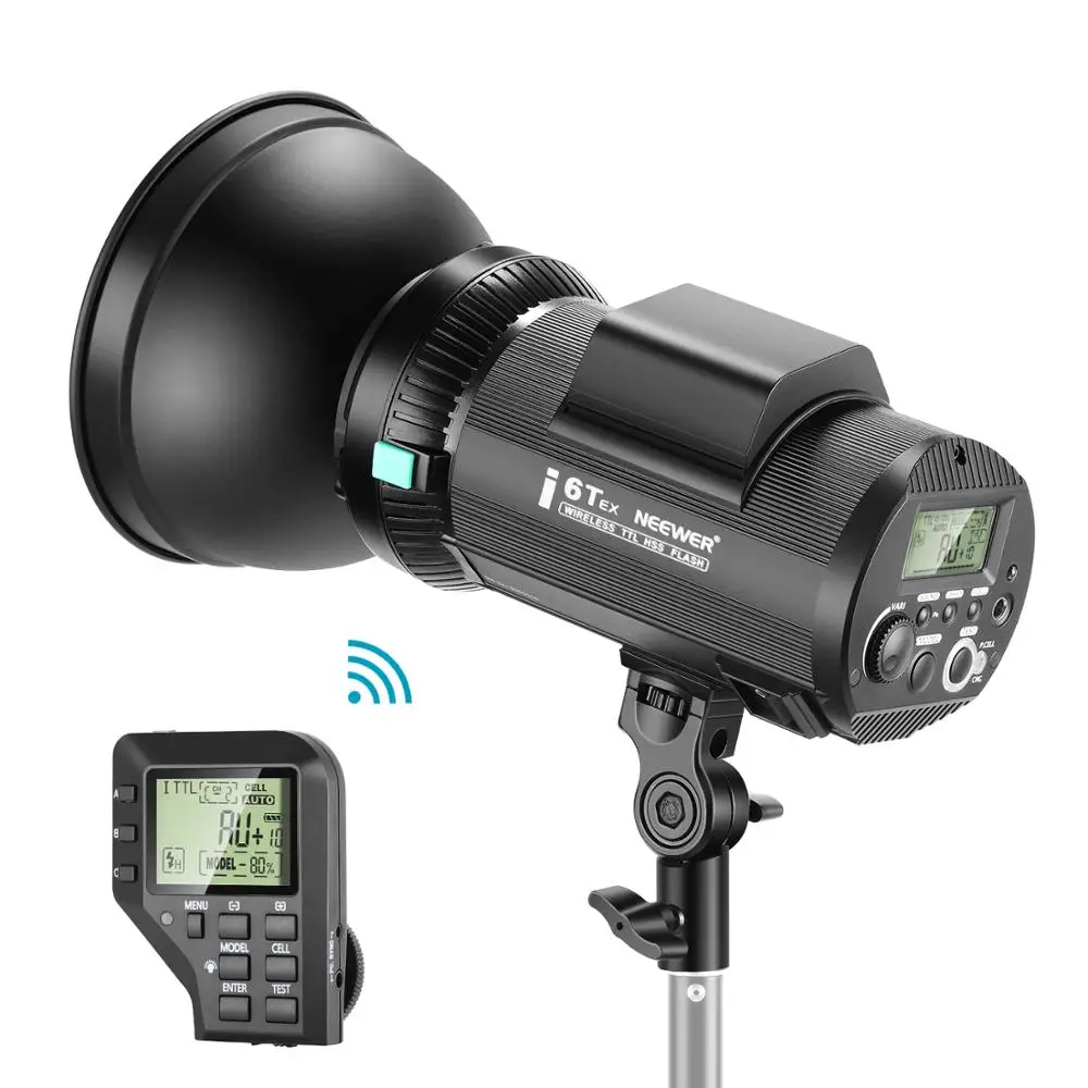 

Neewer i6T EX 600W 2,4G TTL Studio Strobe 1/8000 HSS вспышка моносвет совместимый с Sony, беспроводной триггер/моделирующая лампа/Recycl