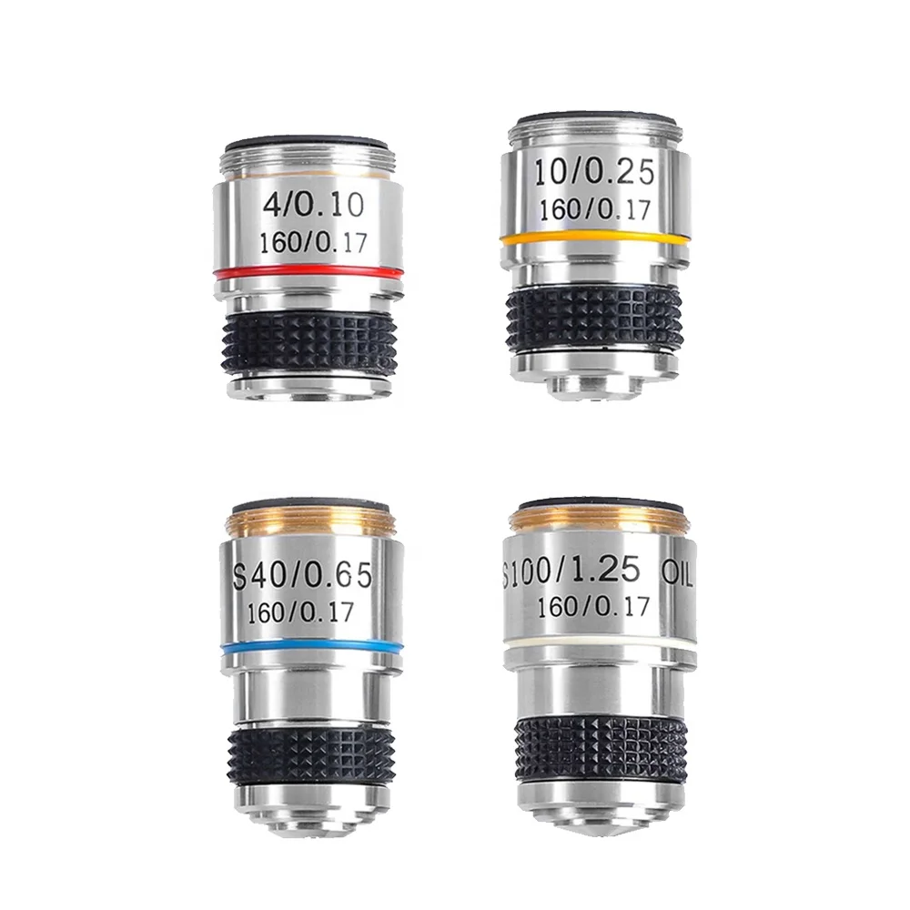 Оптические аксессуары 195 конъюгированный 40X 100X ПЛАН Ахроматический объектив