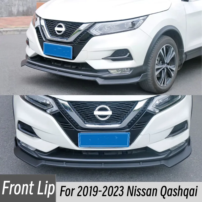 Фото Для Nissan Qashqai 2019-2023 автомобильный передний бампер, сплиттер для губ, подбородок, спойлер, комплект кузова, диффузор, защитная защита, внешние аксессуары №1
