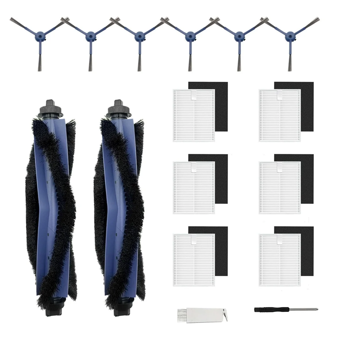 Аксессуары для Eufy G50/G50 Hybrid/L60/L50 с 2 основными щетками 6 боковыми фильтрами (с