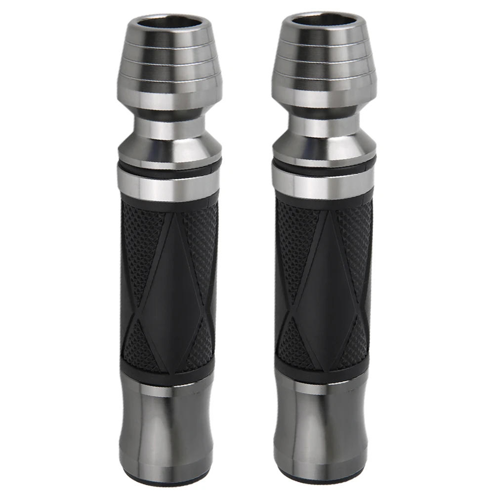 

A Set Hand Grips Handle Bar Grips for Universal Motorcycle Orange/Black New