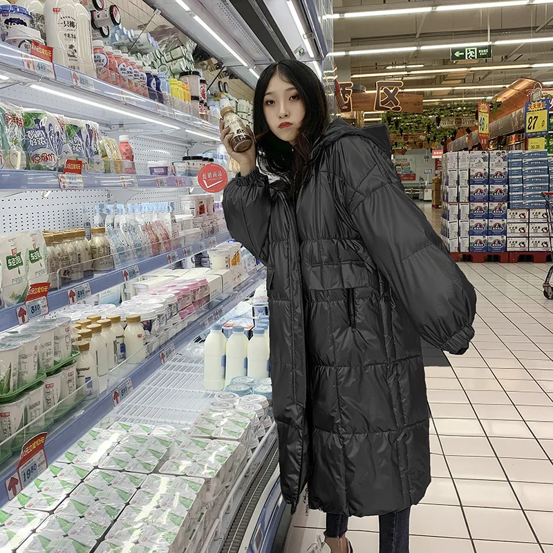 Long Hooded Parkas Winter Clothes Women Fashion Thick Oversize Down Cotton Coat Jackets Female Solid Warm Parkas Woman 5 Colors