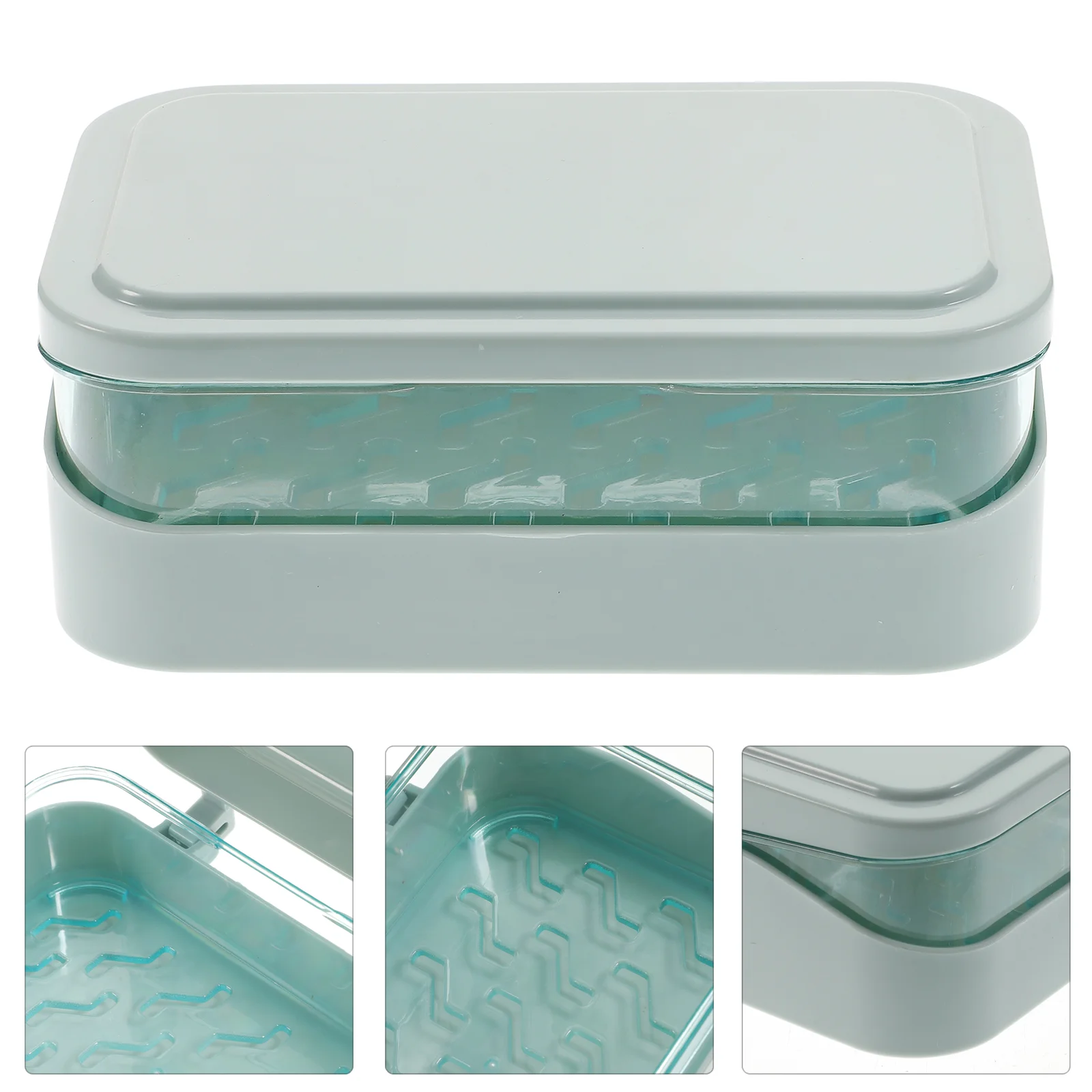 

Travel Soap Dish Lid Shower Plastic Container Valet Tray Shampoo Case Bar Blue Portable Holder Box Size