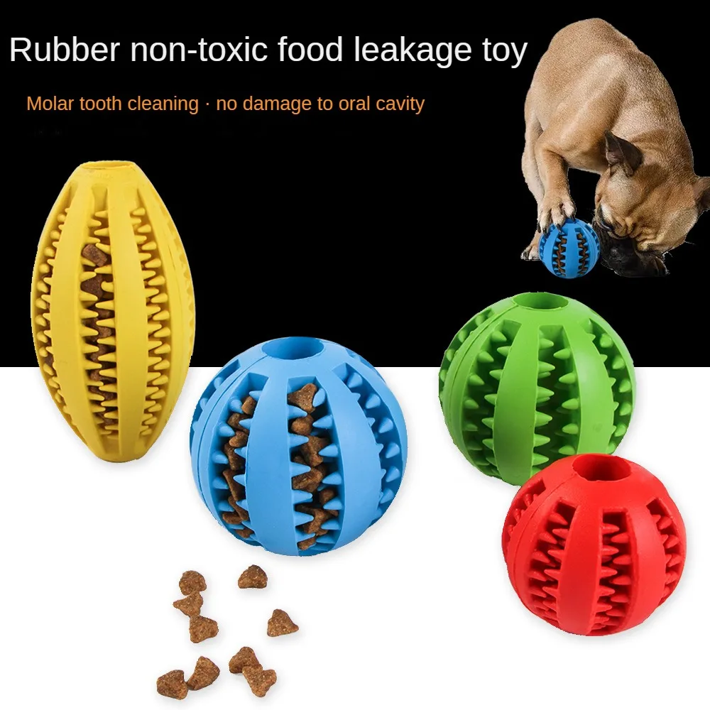 

Интерактивный резиновый мяч для собак, Игрушки для маленьких и больших собак, щенков, кошек, жевательные игрушки для чистки зубов домашних животных