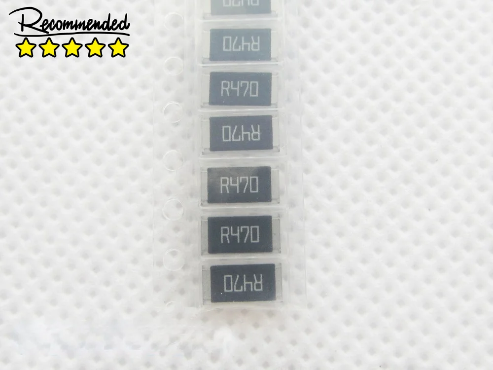

50 pcs 2512 SMD Resistor 1W 0.47R 1% Chip Resistor 0.47 ohm R470