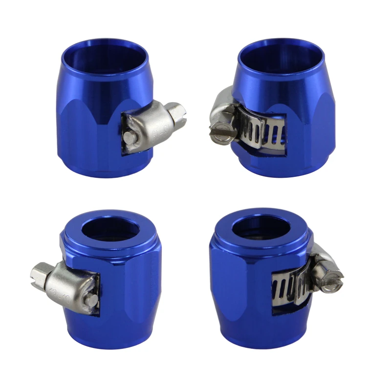 

4PCS AN8 1/2" 18mm ID Fuel Hose Line End Cover Clamp Finisher Fitting