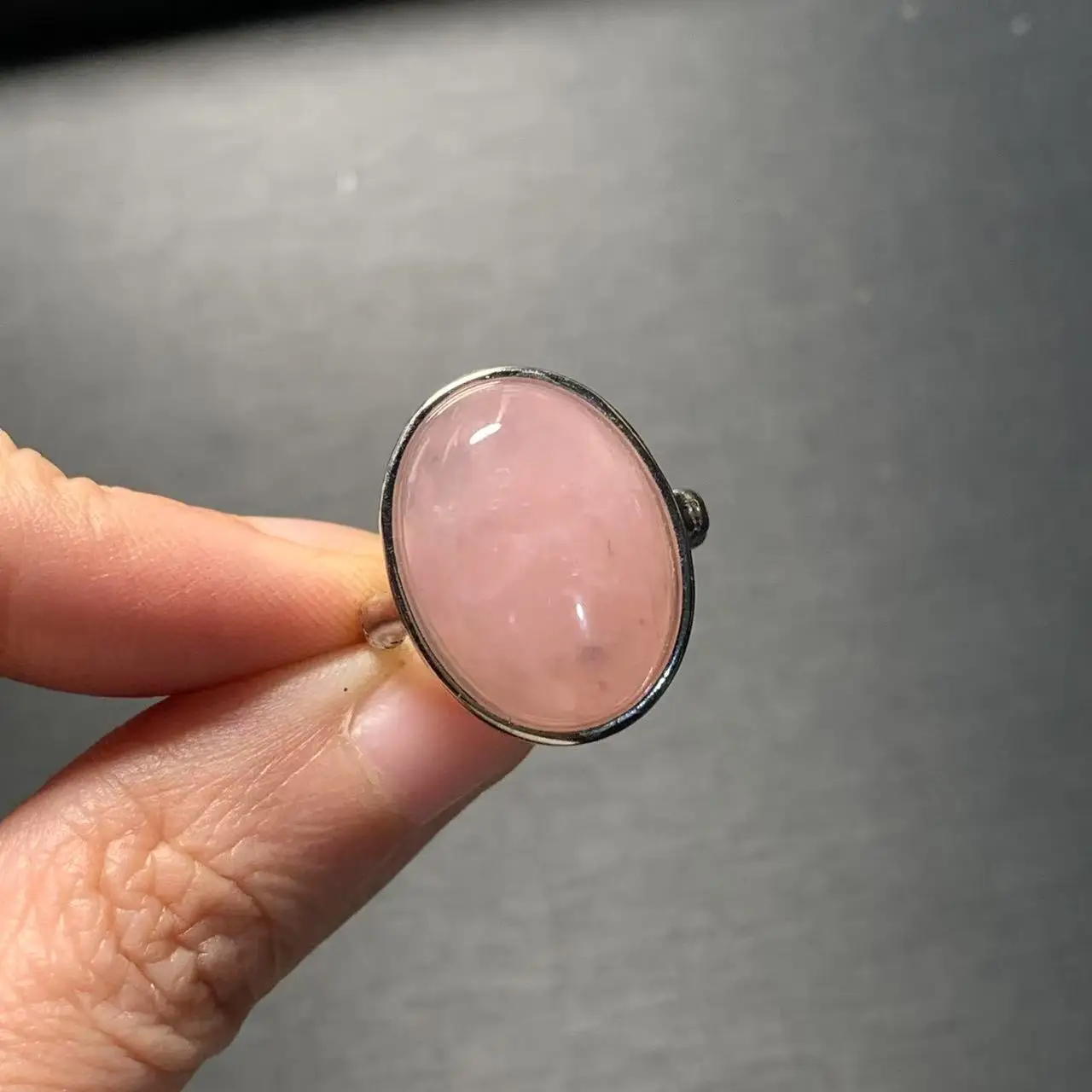Кольцо MM из натурального розового кварца регулируемое женское кольцо ювелирные