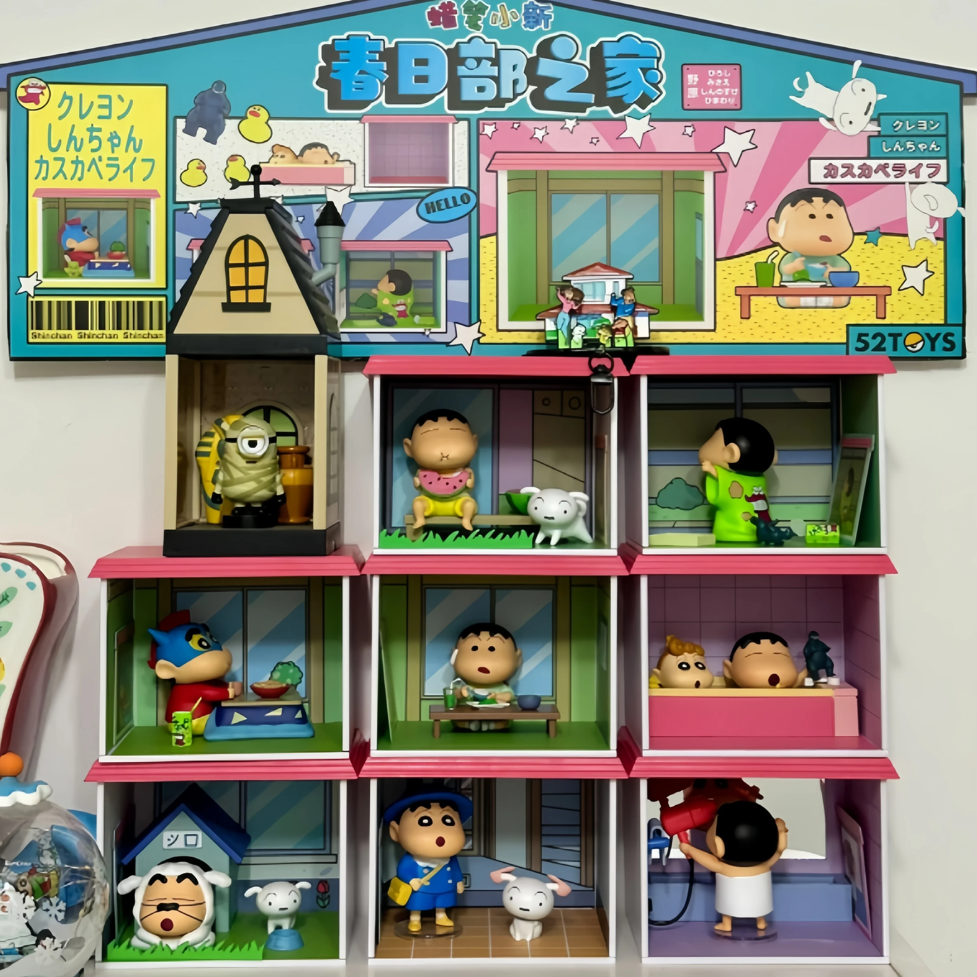 52 игрушки Crayon Shinchan милые кавайные коллекционные куклы украшение подарок на день