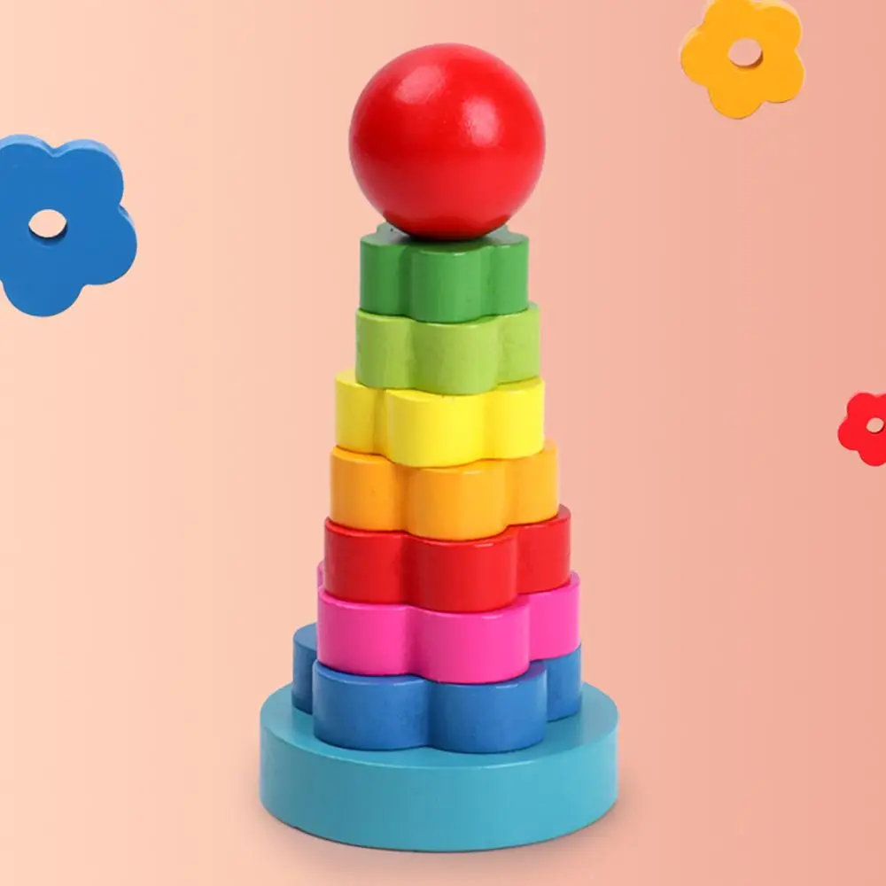 

Обучающие инструменты, координация рук и глаз, деревянная Радужная башня, строительная игрушка, штабелируемое кольцо, блоки для малышей, детей