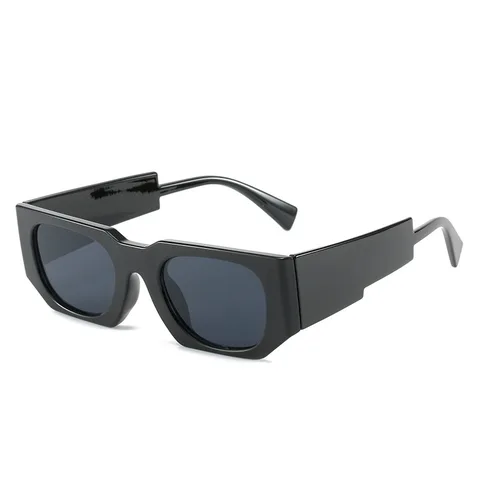Солнцезащитные очки в стиле панк для мужчин и женщин, прямоугольной формы, с защитой от ультрафиолета, Модные Винтажные, UV400, 2024