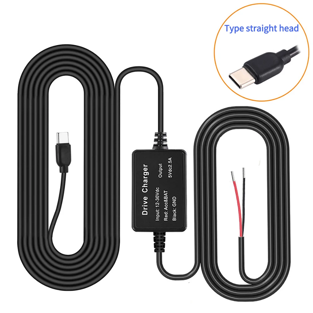 USB C от 12 В до 5 2 А понижающий кабель модуля напряжения для вождения рекордер