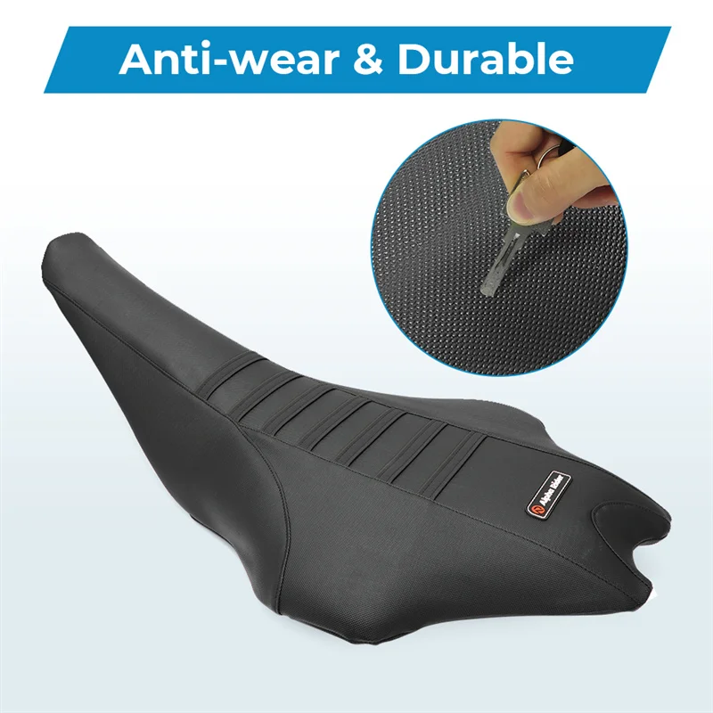 

Ребристый резиновый чехол на сиденье мотоцикла, водонепроницаемый мягкий противоскользящий чехол на сиденье с зернистым узором для Yamaha YFZ 450R 2009-2020