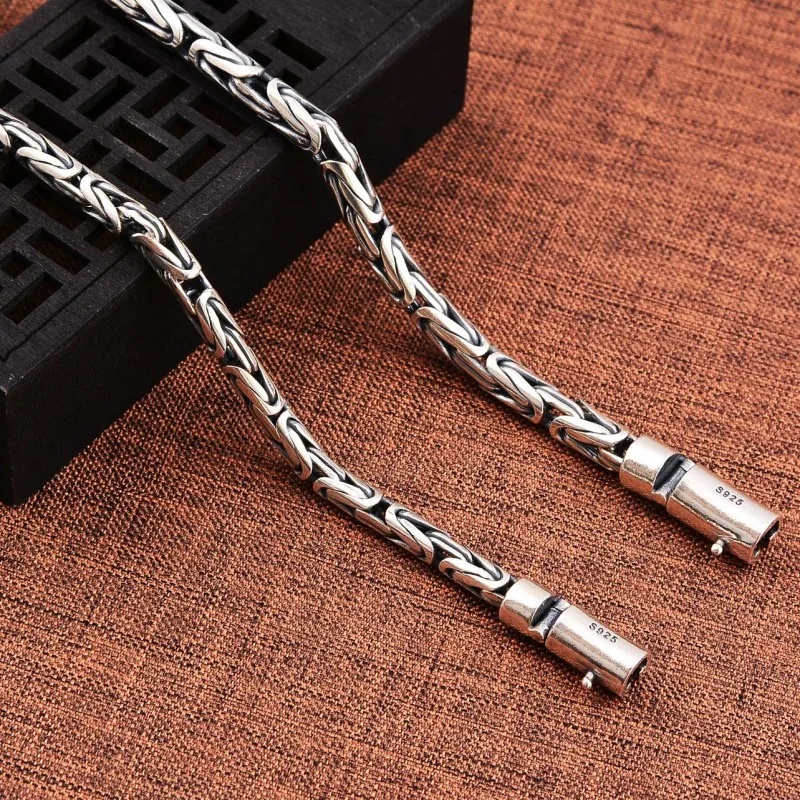 Мужской плетеный браслет из серебра 925 пробы 5 мм 7